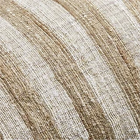 Riviera Stripe 36x16 Arcadia Tan Brown Throw Pillow with Feather Insert