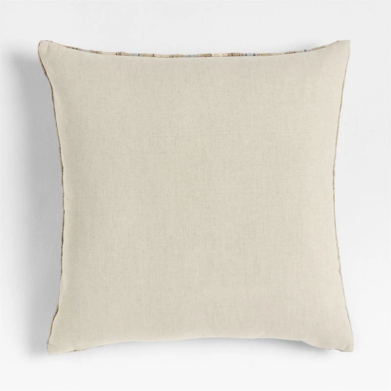 Riviera Stripe 23"x23" Pale Blue Throw Pillow with Feather Insert