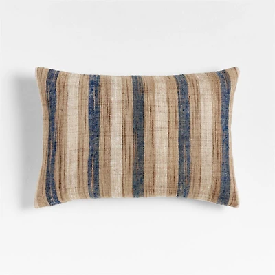 Riviera Stripe 24"x16" Light Navy Throw Pillow Cover