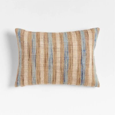 Riviera Stripe 24"x16" Pale Blue Throw Pillow Cover
