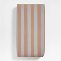 Riviera Terracotta Pink and Oatmeal Stripe Organic Cotton Baby Crib Fitted Sheet