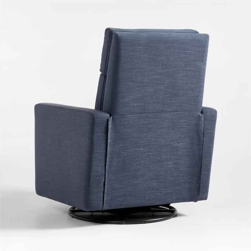 Rixby Navy Nursery Power Recliner Swivel Recliner Chair