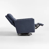 Rixby Navy Nursery Power Recliner Swivel Recliner Chair