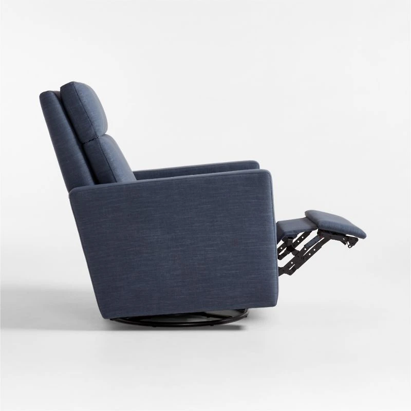 Rixby Navy Nursery Power Recliner Swivel Recliner Chair