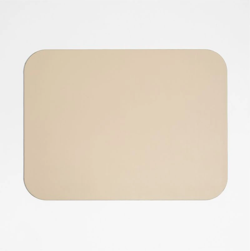 Rizzo Easy Care Faux Leather Reversible Desert Green and Light Brown Rectangular Placemat