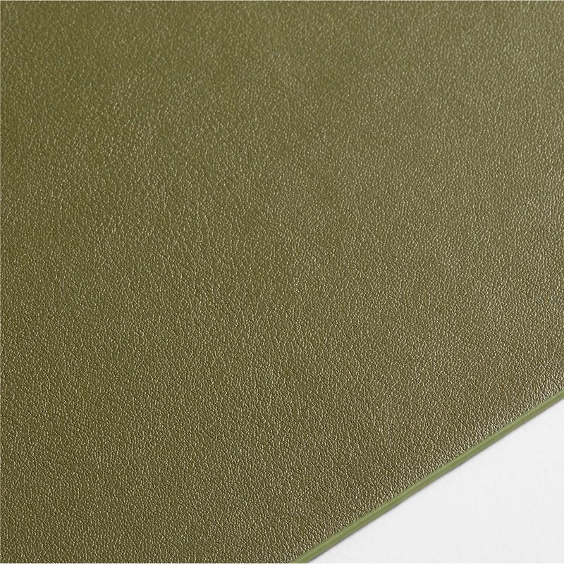 Rizzo Easy Care Faux Leather Reversible Desert Green and Light Brown Rectangular Placemat