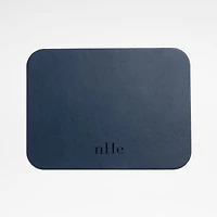 Rizzo Easy Care Recycled Leather Reversible Navy and Natural Rectangular Placemat