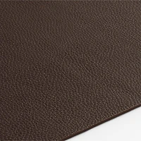 Rizzo Textured Easy Care Faux Leather Deep Brown Rectangular Placemat