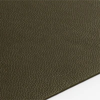 Rizzo Textured Easy Care Faux Leather Garden Green Rectangular Placemat