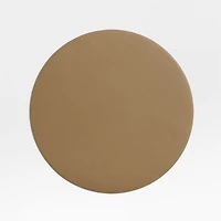 Rizzo Textured Easy Care Faux Leather Mushroom Round Placemat