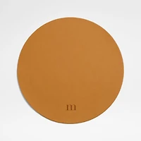 Rizzo Round Reversible Brown Faux Leather Placemat