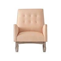 Everly Leather Tufted Rocking Chair