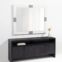Roman Rectangular Bone Inlay Mirror