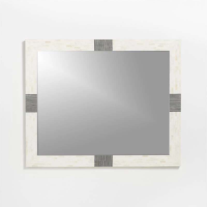 Roman Rectangular Bone Inlay Mirror
