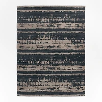 Rome Wool Blend Hand-Knotted Black Area Rug 12'x15'