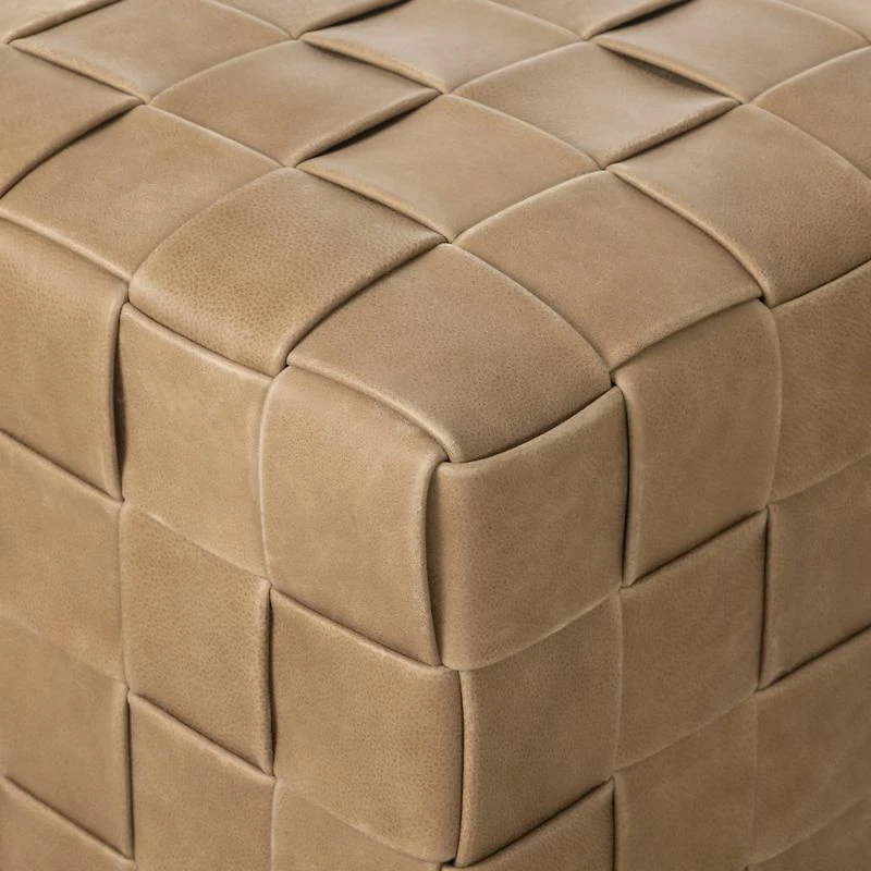 Ronan Leather Ottoman
