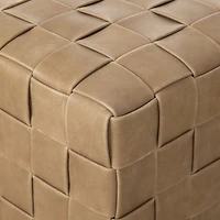 Ronan Leather Ottoman