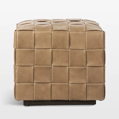 Ronan Leather Ottoman