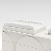 White Wood Baby Changing Table Topper