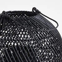 Rota Black Woven Lantern 9"