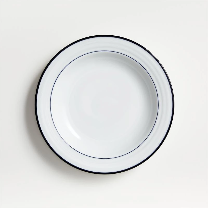 Roulette Blue Band Salad Plates, Set of 8