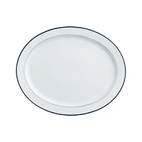 Roulette Blue Band Large Oval Platter