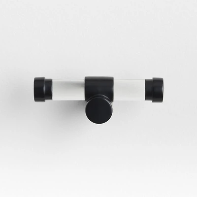 Round Acrylic Black Cabinet Knob