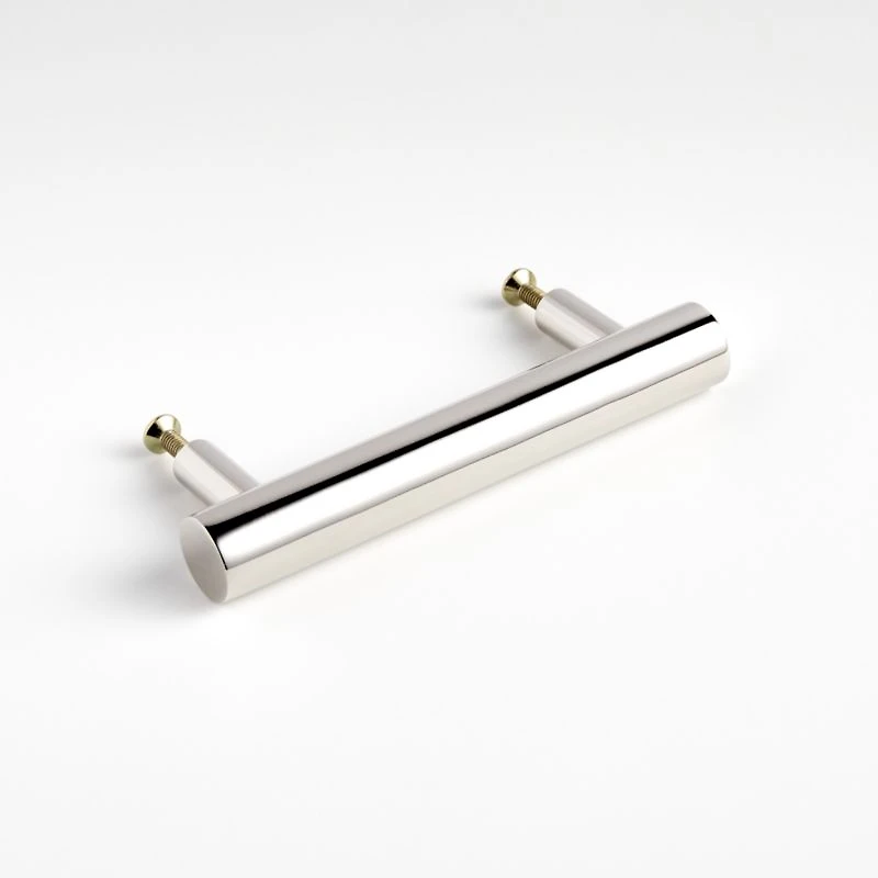Round 6" Polished Nickel Bar Pull