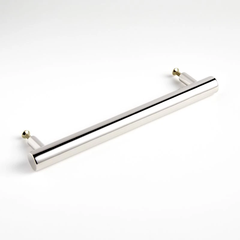 Round 6" Polished Nickel Bar Pull