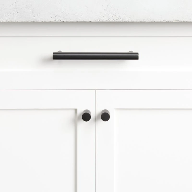 Round 4" Matte Black Bar Pull
