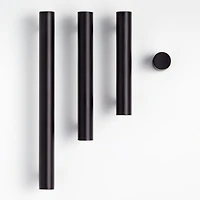 Round 4" Matte Black Bar Pull