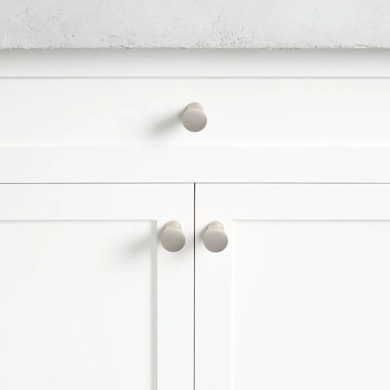 Taper Round Brushed Nickel Cabinet Knob