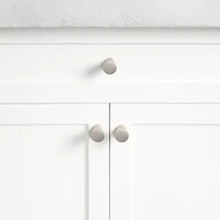 Taper Round Brushed Nickel Cabinet Knob