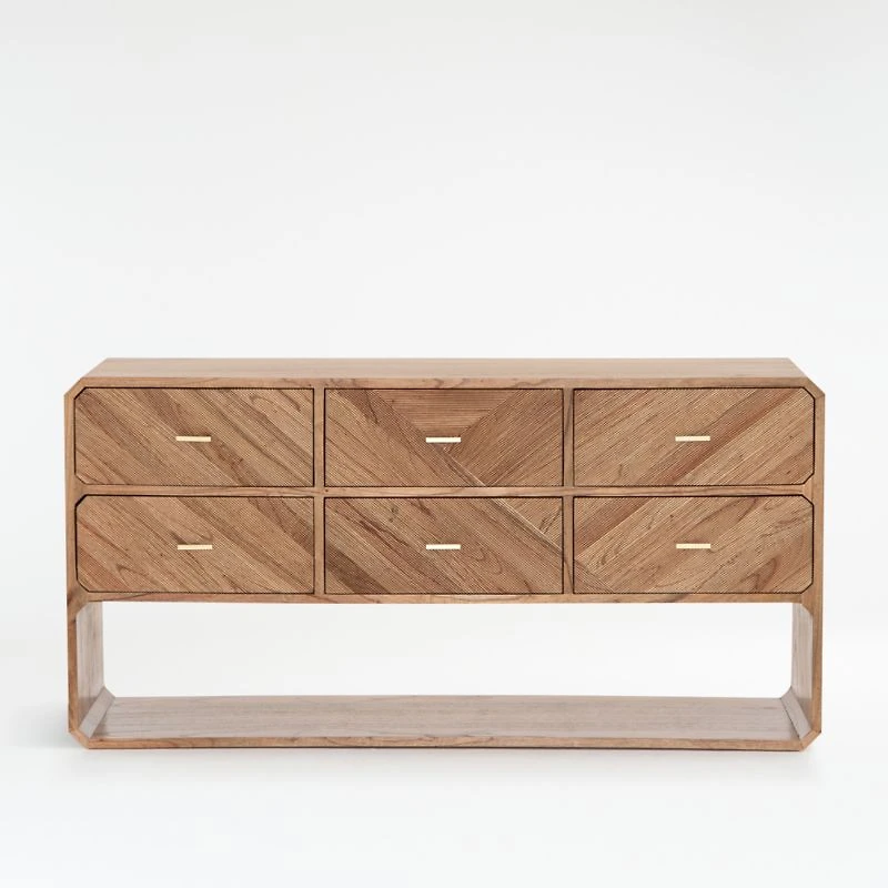 Rove 60" White Cedar 6-Drawer Dresser