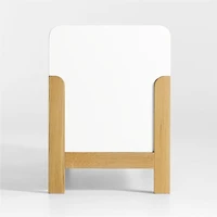 Rue White Wood 3-Cube Low Bookcase