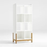 Rue White Wood 8-Cube Bookcase