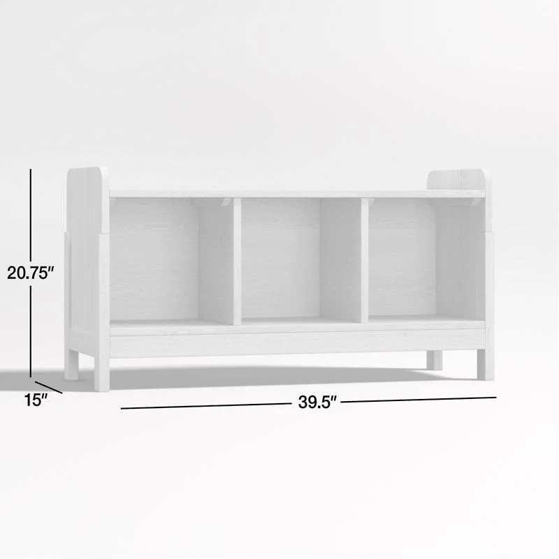 Rue Natural Wood -Cube Low Bookcase