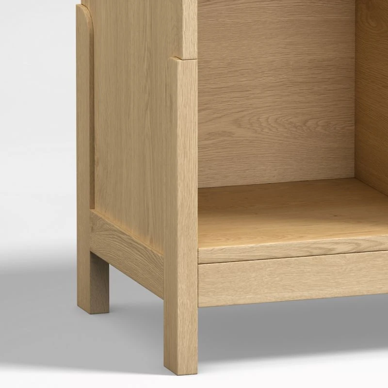 Rue Natural Wood -Cube Low Bookcase