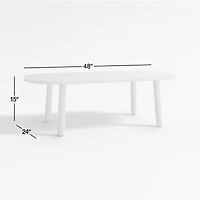 Rue Adjustable White Wood Kids Play Table with 15" Legs