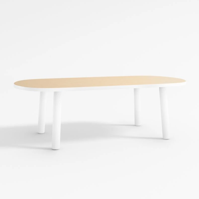 Rue Adjustable White Wood Kids Play Table with 15" Legs