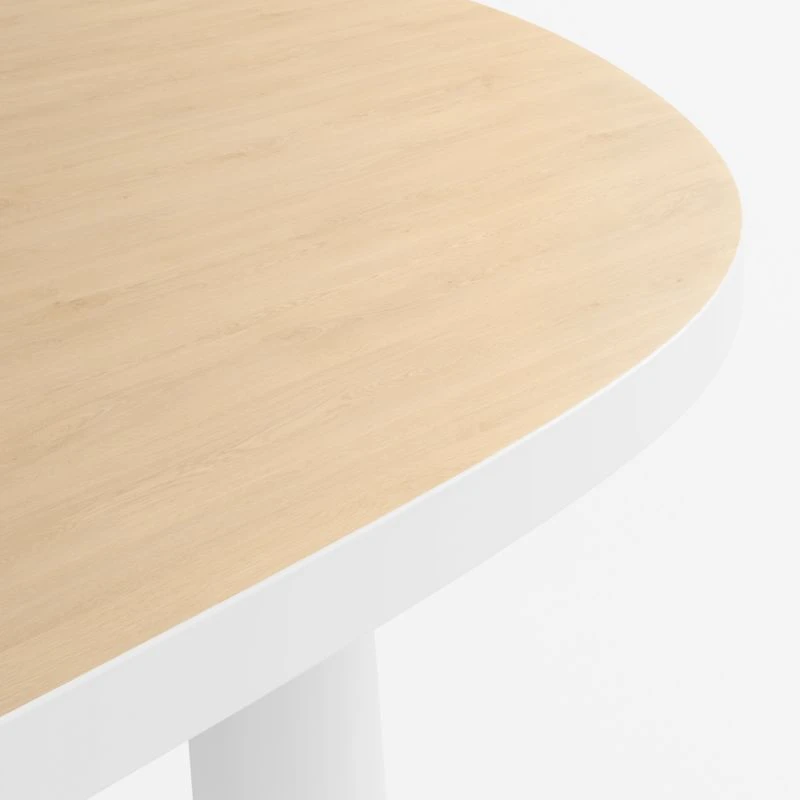 Rue Adjustable White Wood Kids Play Table with 15" Legs