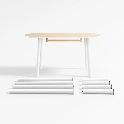 Rue White Wood Kids Play Table, Leg Set & Paper Roll Holder