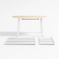 Rue White Wood Kids Play Table, Leg Set & Paper Roll Holder
