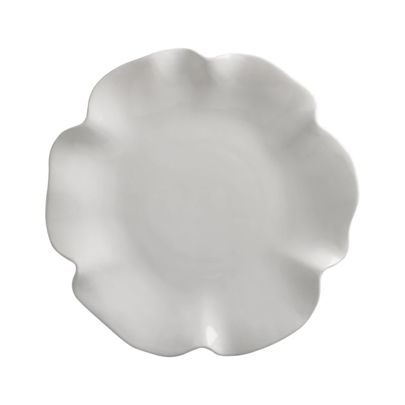White Ruffle 16" Platter