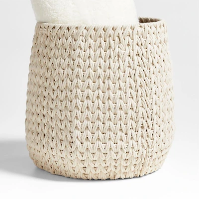 Rulon White Large Blanket Basket