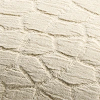 Ruched Jacquard Organic Cotton 22"x15" Travertine Beige Throw Pillow Cover