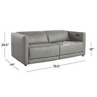 Russo 79" Leather Power Reclining Sofa