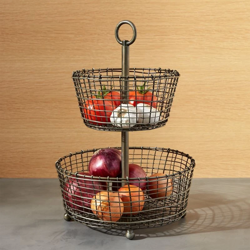 Bendt 2-Tier Iron Fruit Basket