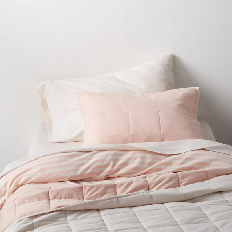 Comfy Tee Pink Reversible Cotton Jersey Kids Full/Queen Quilt