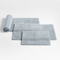 Rylan Organic Cotton Mist Blue Bath Mat 18"x24"